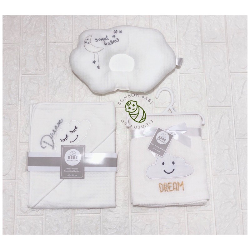Ủ choàng - gối lõm - chăn lưới bebe comfort cho bé