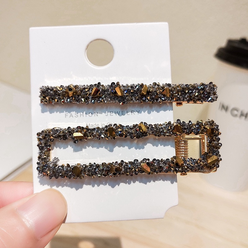 Kẹp Tóc Đính Kim Cương Giả Kiểu Dáng Hàn Quốc Đơn Giản Sang Trọng