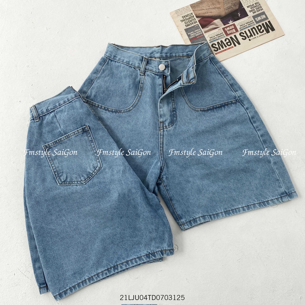 Quần ngố jean nử lửng đai thường lưng cao ulzzang đi học Fmstyle Saigon 21LJU04TD0703 | BigBuy360 - bigbuy360.vn