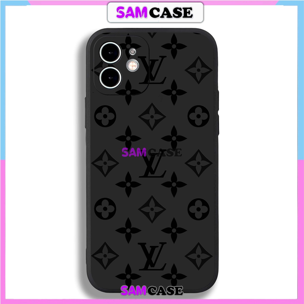 Ốp lưng iPhone LV Louis Vuitton cạnh viền vuông silicon dẻo bảo vệ cam cho ip 6/6s/7/8/X/XS/XR/11/12/13/14 Pro Plus Max
