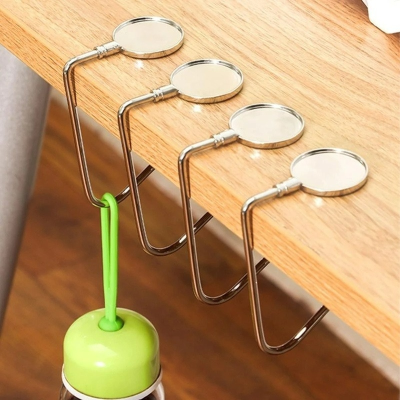 Móc Treo Túi Xách Bằng Thép Không Gỉ Đa Năng Có Thể Gấp Gọn Tiện Dụng