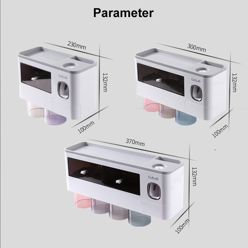 Only HOUSE Giá Đỡ Bàn Chải Đánh Răng Hít Nam Châm Đa Năng Có Ngăn Đựng Bàn Chải Đánh Răng