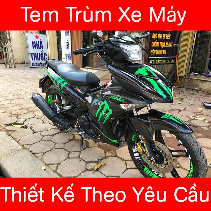 Tem trùm exciter 150 Đen Monster Giá Rẻ