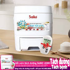 [Mã ELMS05 giảm 5% đơn 300k]Nồi cơm tách đường Saiko LS 300 (3 lít )tặng máy đo đường huyết và 50 que thử