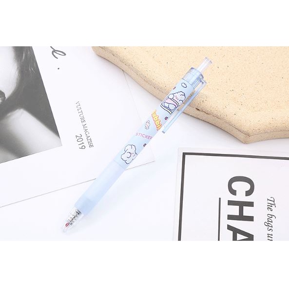Bút Gel Bấm Bé Thỏ Mực Đen 0,5mm Dễ Thương H199