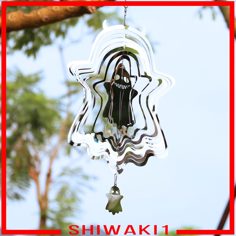 Ghost Wind Spinner Metal Wind Chime Garden Outdoor Bedroom Yard Ornament