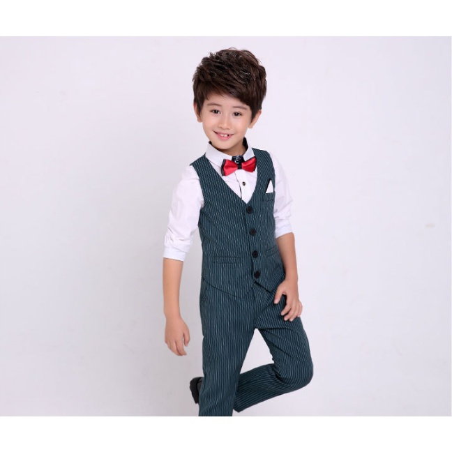 Bộ Vest bé trai kẻ tăm TQB024 TQB025 TQB026