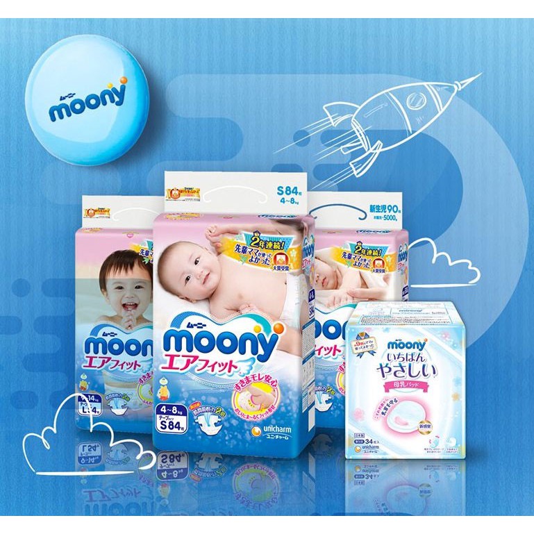 Bỉm Moony FREESHIP Moony Nội Địa Nhật Chính Hãng Cộng Miếng/Natural Đủ Dòng Dán/Quần Đủ Size NB96/S90/M68/L58/L50/XL44