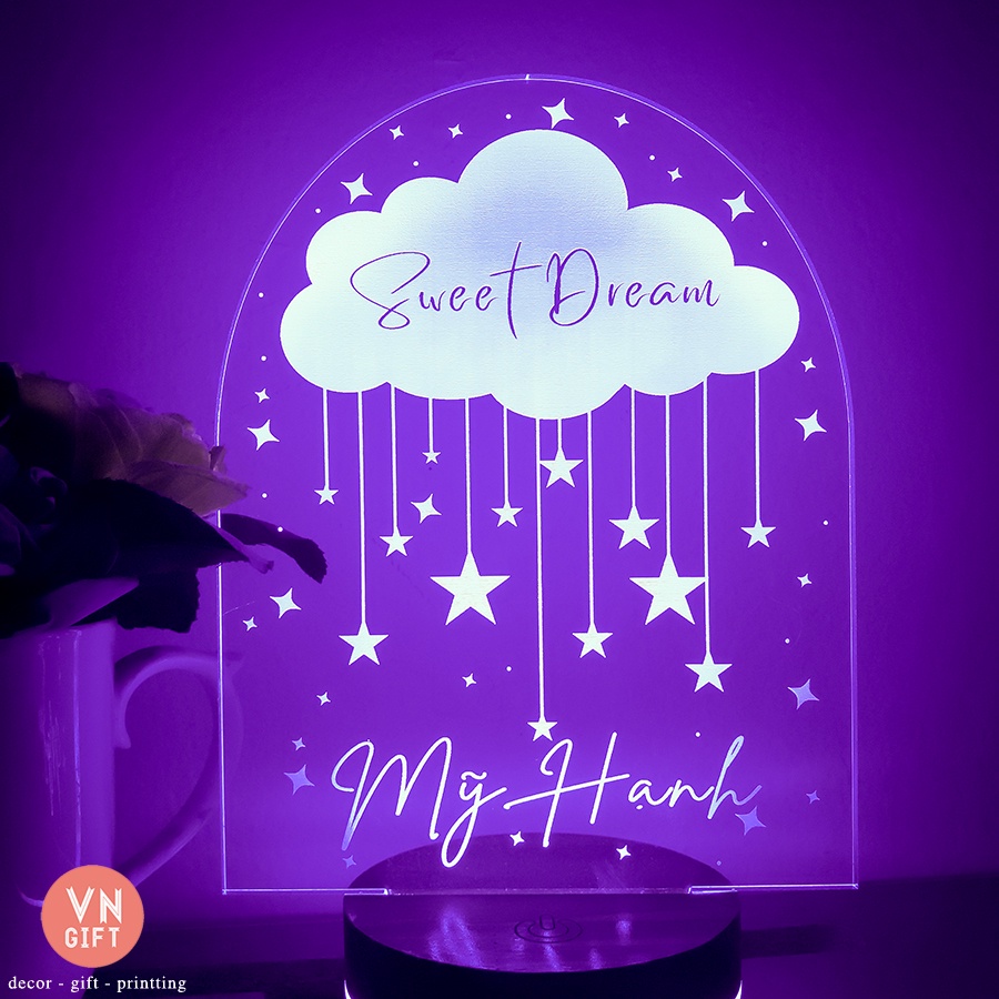 [BH 1 ĐỔI 1] Đèn ngủ ngôi sao khắc tên theo yc size 15cm 20 cm 25 cm có điều khiển từ xa,đèn 16 màu BH 3 tháng toàn quốc