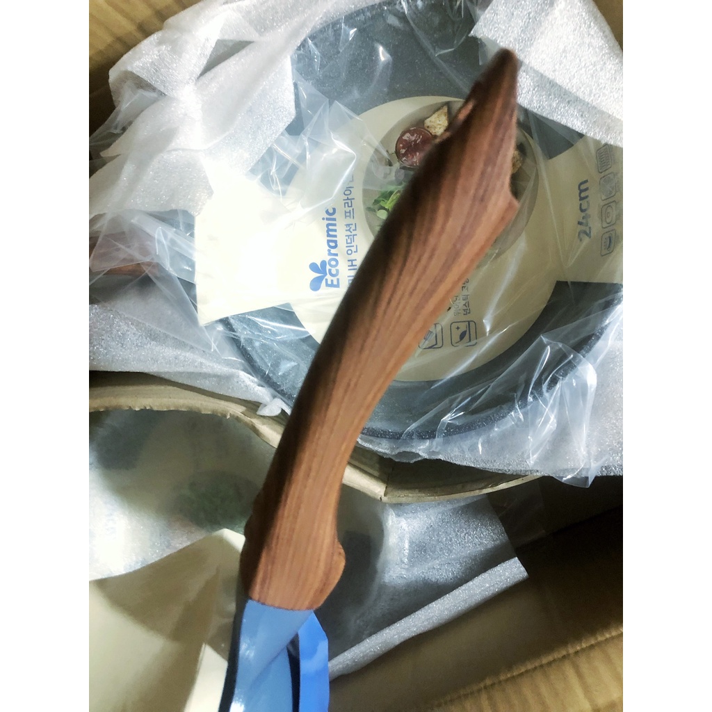 CHẢO Đá  ECORAMIC (Dùng Được Bếp TỪ) - Chảo đúc vân đá [Size 20-28cm],Chảo Cao Cấp CHính Hãng xuất Nhật