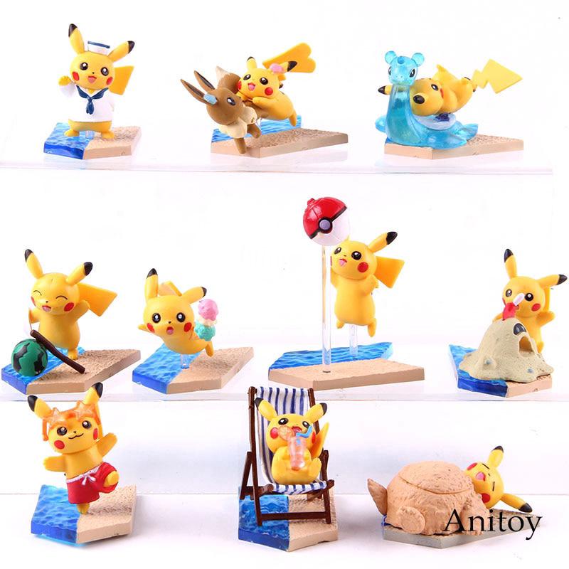 Set 10 mô hình nhân vật Pikachu dễ thương