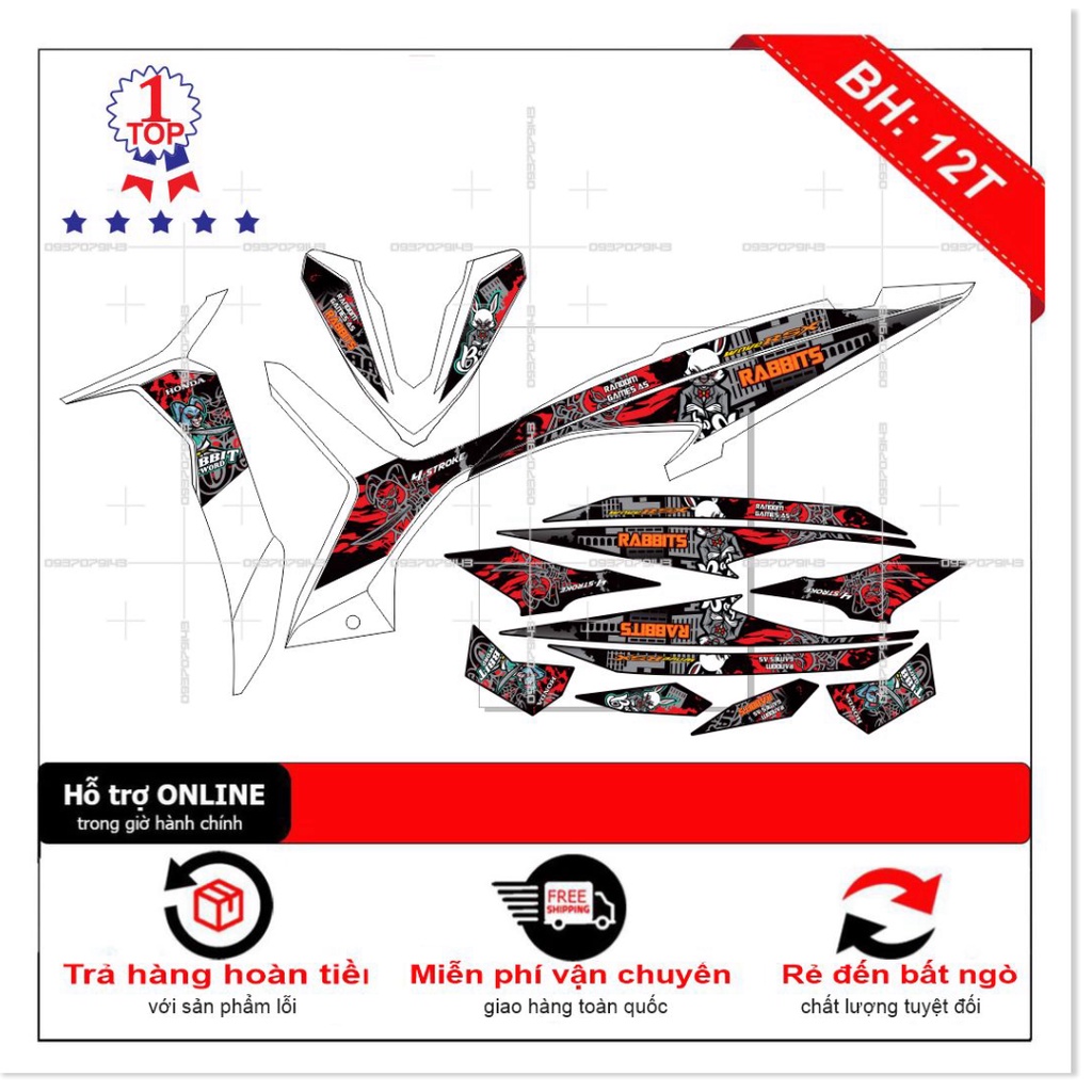 Tem wave RSX 2014 thỏ rabbits