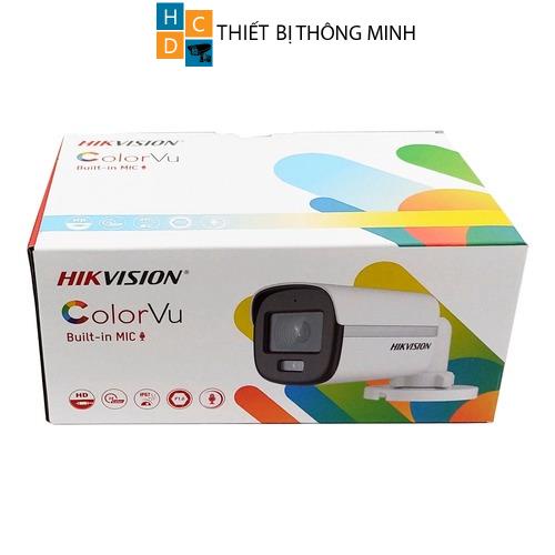 Camera Hikvision 5mp/2K+ có màu ban đêm DS-2CE10KF0T-FS đèn trợ sáng 20m tích hợp mic vỏ kim loại