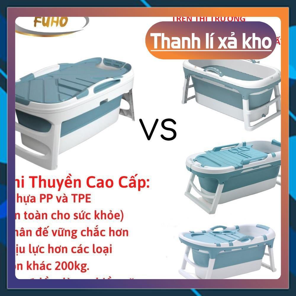 Bồn tắm gấp gọn dành cho người lớn chất liệu nhựa PP và hạt nhựa TPE, dài 140cm có thể làm bể bơi trẻ em