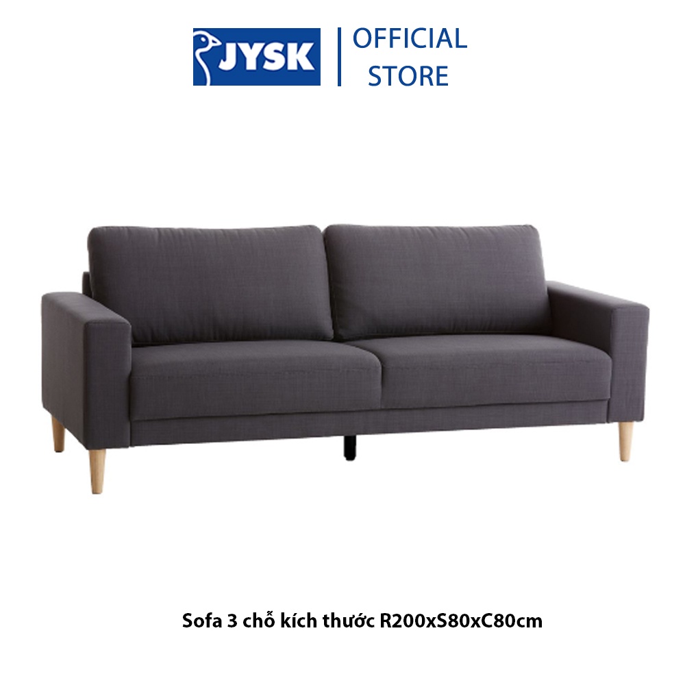 Sofa | JYSK Egense | vải Polyester | xám đậm | nhiều kích thước