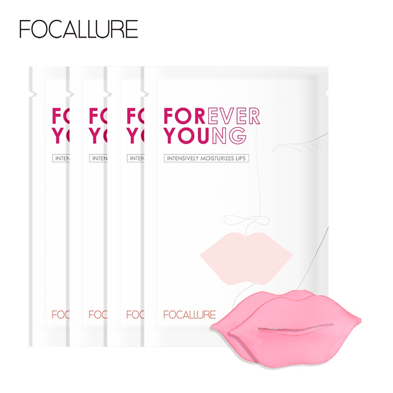 Mặt nạ môi FOCALLURE 10g chiết xuất collagen quả cherry mềm chăm sóc da