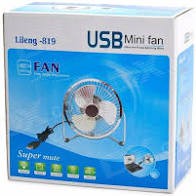 Quạt USB Mini Fan lồng sắt 20cm Quay 360 độ Tiện Dụng - Fan Lileng 819 TPF1