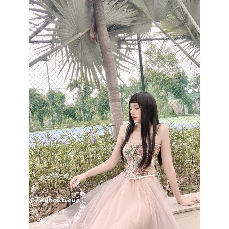 Áo corset + chân váy ( video + hình thật )