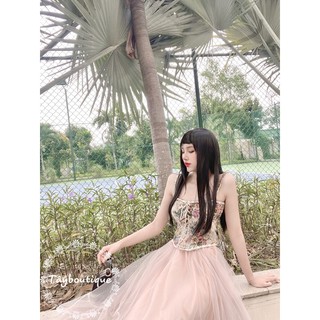 Áo corset + chân váy ( video + hình thật )