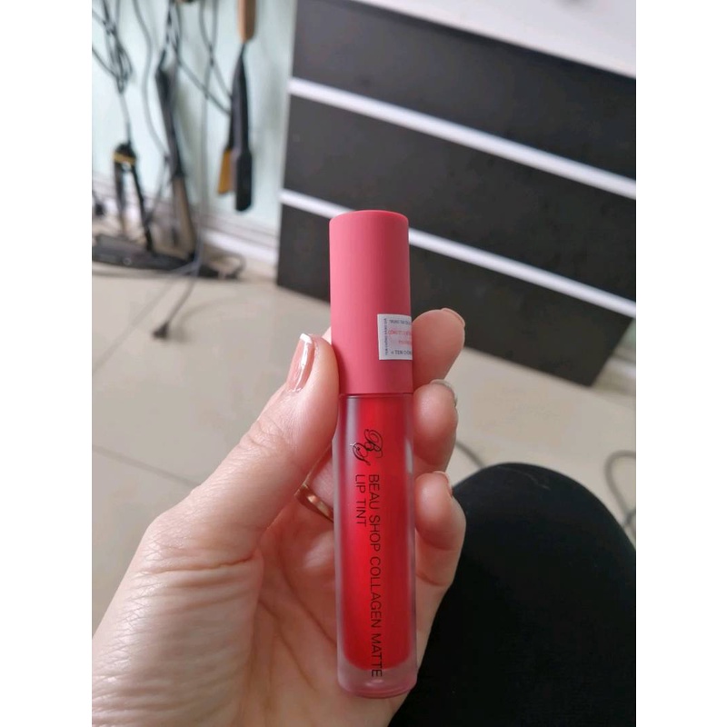 Son kem siêu lì Beau Shop - Không trôi, không bám dính, không thâm môi - Son kem lỳ collagen MATTE LIP TINT