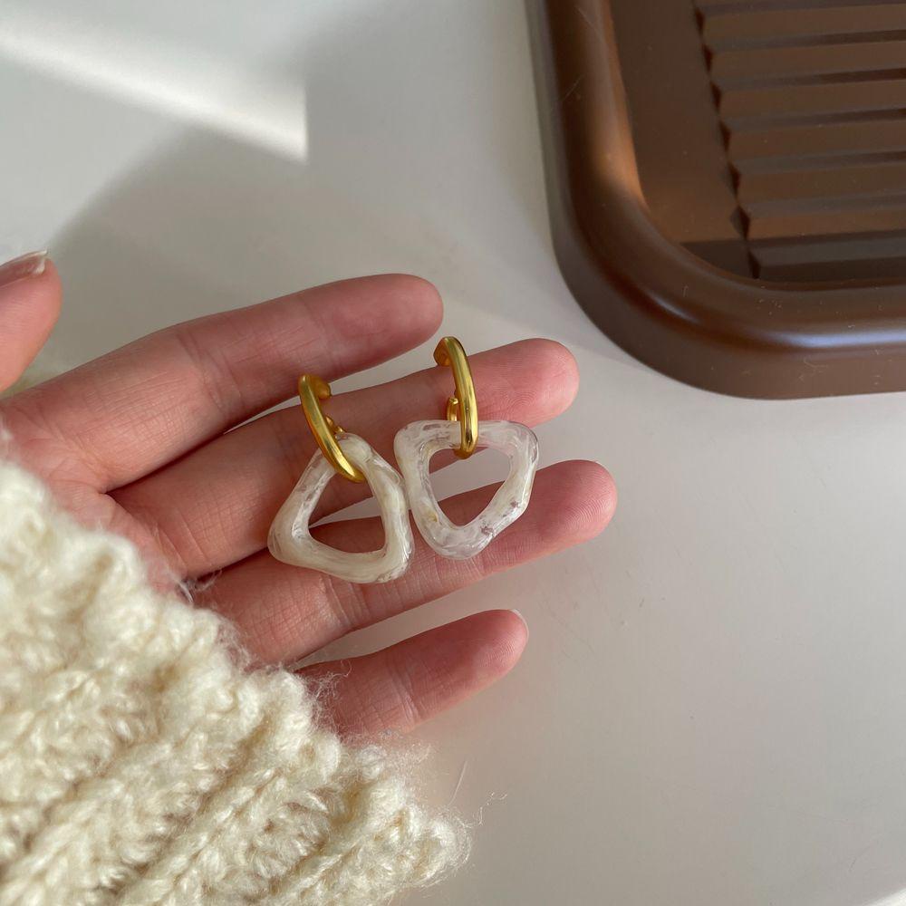 Bông Tai VANES1 Hình Tam Giác Bằng Acrylic Phong Cách Cổ Điển Thời Trang Cho Nữ