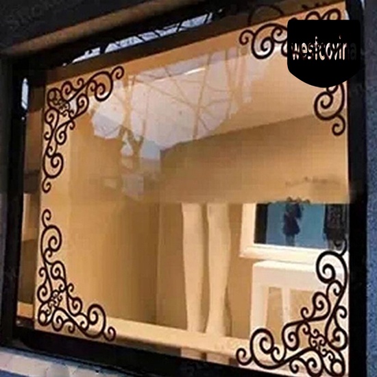 [Hot]☀ Set 4 Miếng Dán Tường / Cửa Sổ Trang Trí Họa Tiết Dây Leo Hiện Đại
