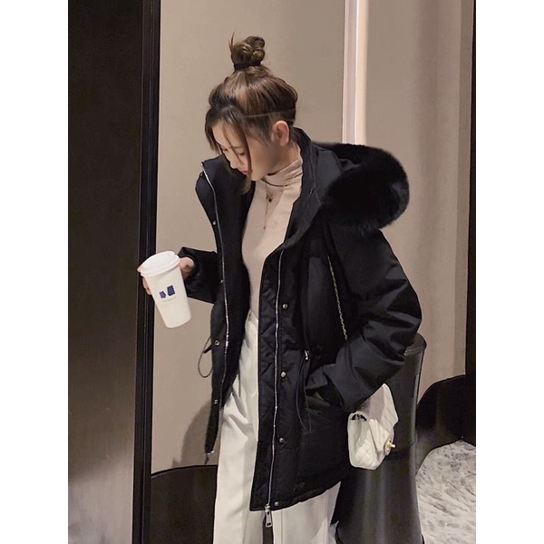ÁO PHAO MŨ LÔNG DÁNG LỠ HÀNG QUẢNG CHÂU 100%