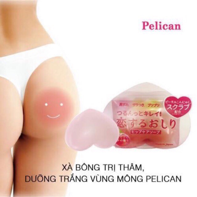 Xà Phòng Làm Giảm Mụn Và Thâm Mông Pelican Trái Đào Hip Care Soap