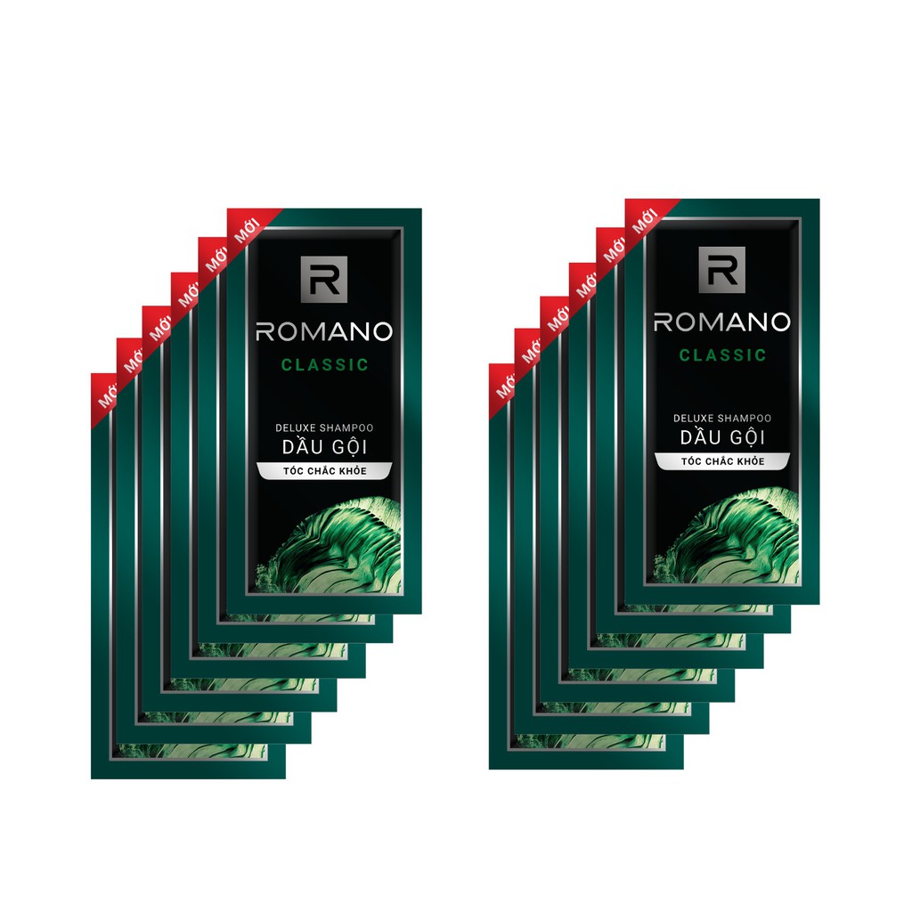 [GIFT] Dây 12 gói dầu gội Romano Classic 5g/gói