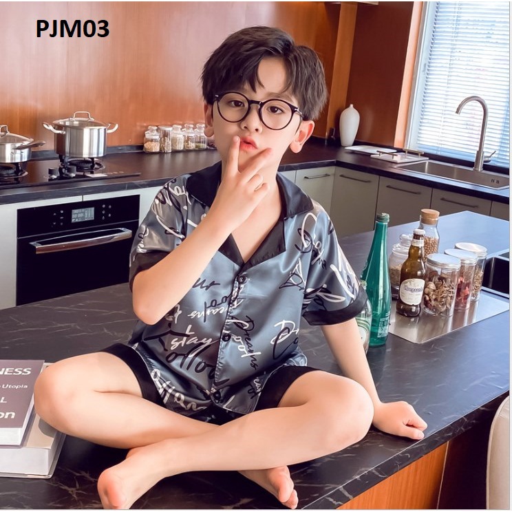 Đồ đồ ngủ COCA KID cao cấp - bộ đồ cho bé chất lụa thoáng mát in hình cực đáng yêu Cho Bé Từ 8-39kg