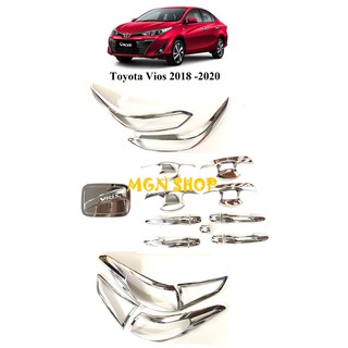 Ốp [Toyota Vios 2018 - 2020] [full bộ] [màu bạc]