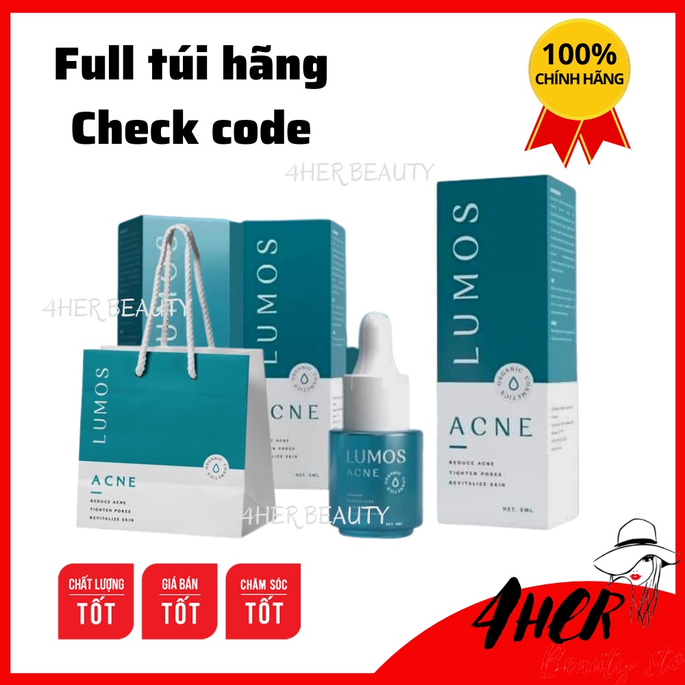 Serum mụn Lumos Ance Hàng chuẩn check Code, date mới