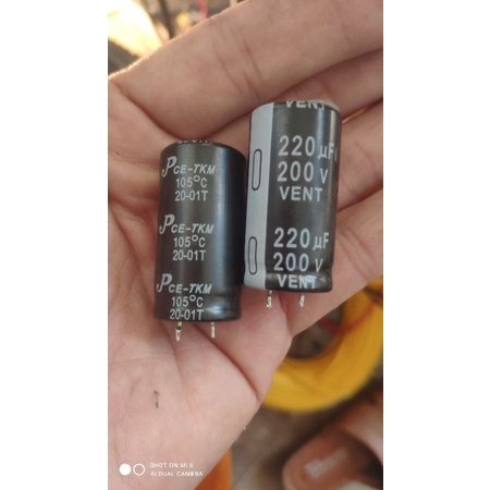 Tụ 220uf200v - 470uf200v tháo máy nội địa nhật