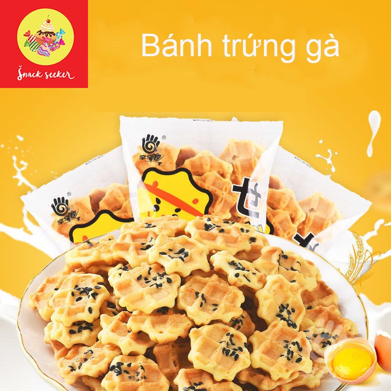 [FREESHIP 50K] Bánh Trứng Gà vừng đen nội địa Trung - Đồ ăn vặt Snackseeker - Bánh trứng gà tươi