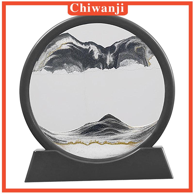 [Chiwanji] Tranh Cát Chuyển Cát Tròn Mặt Kính Trang Trí Cho Trẻ Em Và Người Lớn