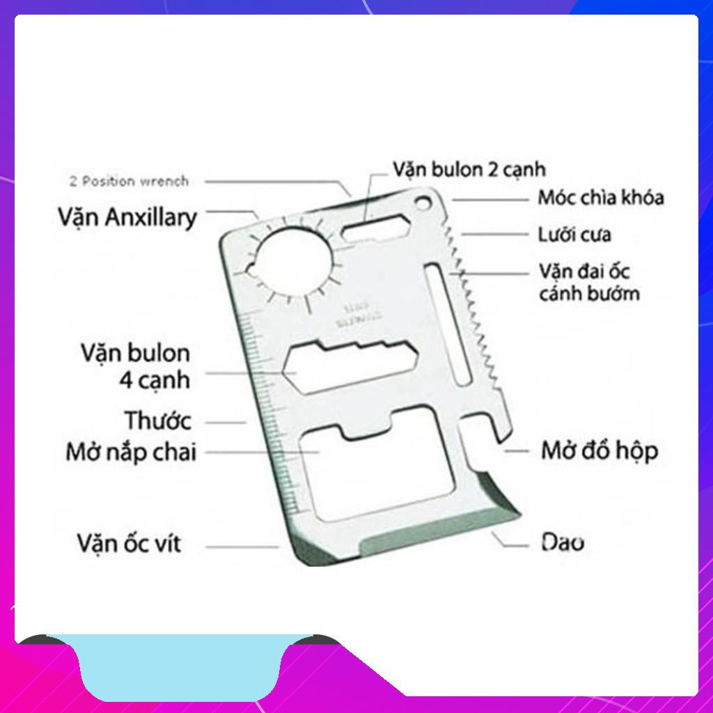 HoT Móc khóa miếng thép đa năng 12 công dụng Rẽ | Shopee Việt Nam