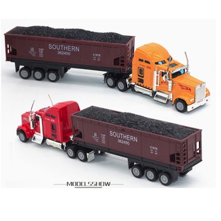 Mô hình xe container có thùng chở hàng tỉ lệ 1:65 đầu xe bằng sắt có thể tháo rời