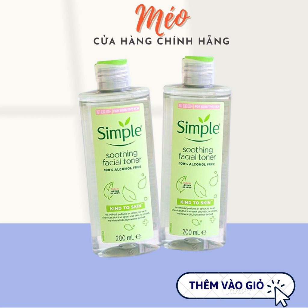 [HÀNG CHÍNH HÃNG Nước hoa hồng Simple Smoothing Facial Toner_Vô cùng dịu nhẹ_Phù hợp mọi loại da