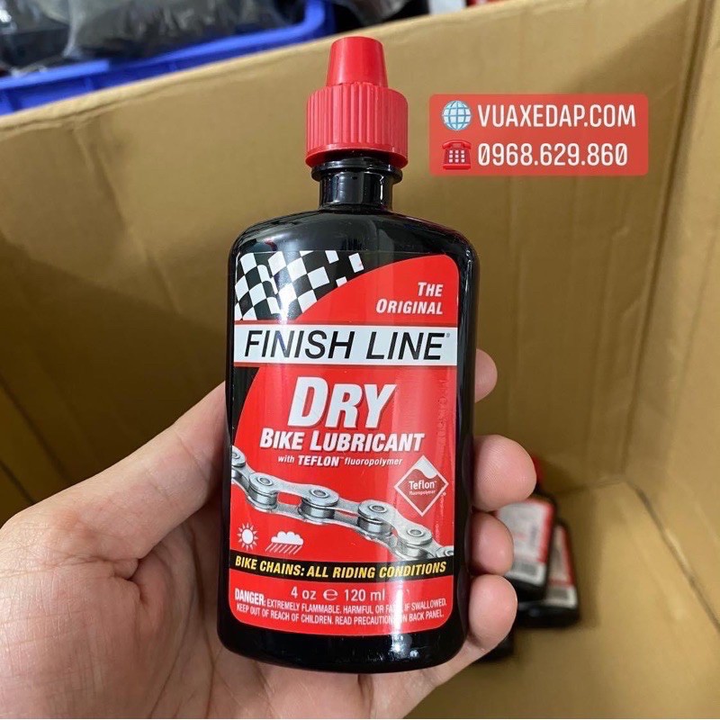 Dầu Finish Line Dry 60ml tra sên xích líp xe đạp