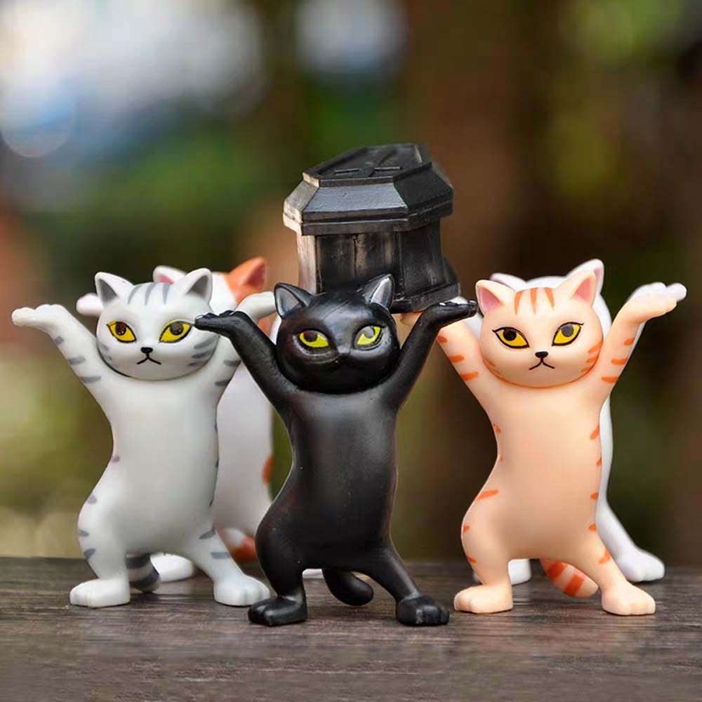 Tượng Mèo Nhảy Múa Dùng Trang Trí Đáng Yêu