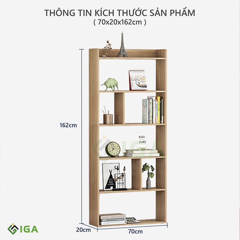 Kệ sách đa năng 6 tầng thông minh thương hiệu IGA- GP215