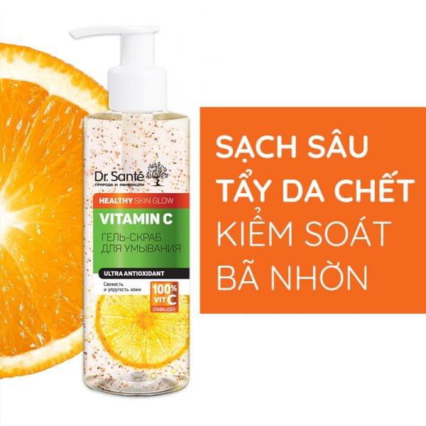 Gel Rửa Mặt Tẩy Tế Bào Da Chết Dr.Santé Vitamin C 200ml