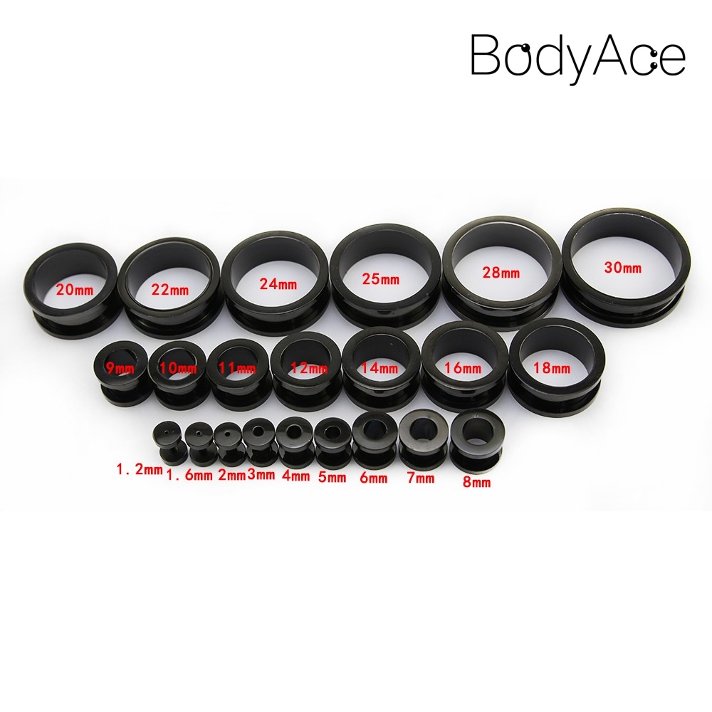 Đôi khuyên nong tai thép không gỉ 1.2mm-30mm cá tính thời trang