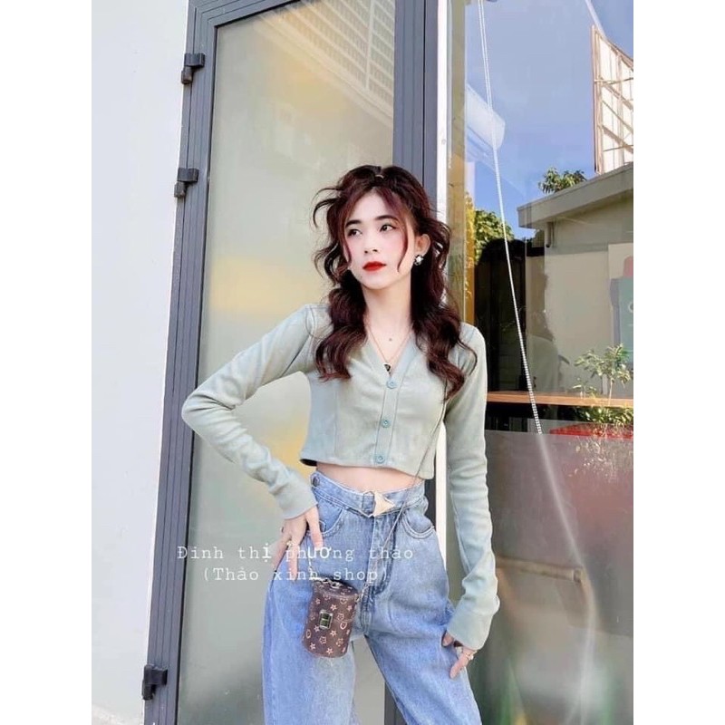 quần baggy bò đai khuy móc | BigBuy360 - bigbuy360.vn