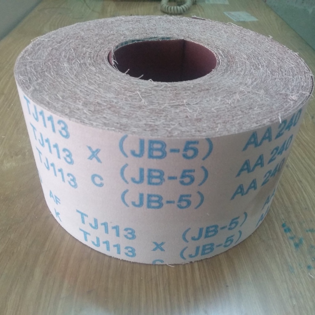 Nhám cuộn vải mềm dài 40m JB5, nhám ráp mềm JB5,dài 40m, rộng 10cm, hàng chuẩn, đủ hạt từ 40 đến 600