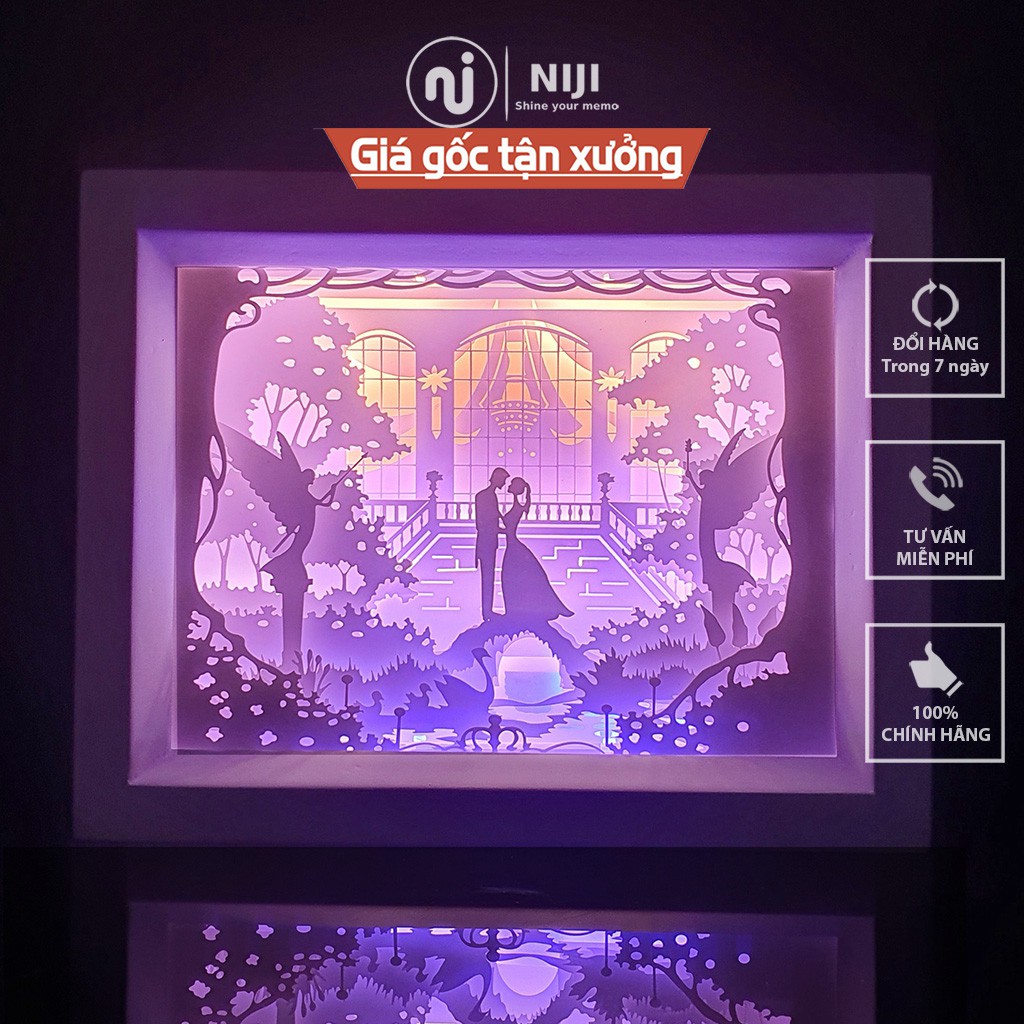 Đèn ngủ 3D, Tình yêu vĩnh cửu, đèn ngủ tình yêu, sản xuất thủ công - 𝑵𝑰𝑱𝑰 𝑮𝒊𝒇𝒕