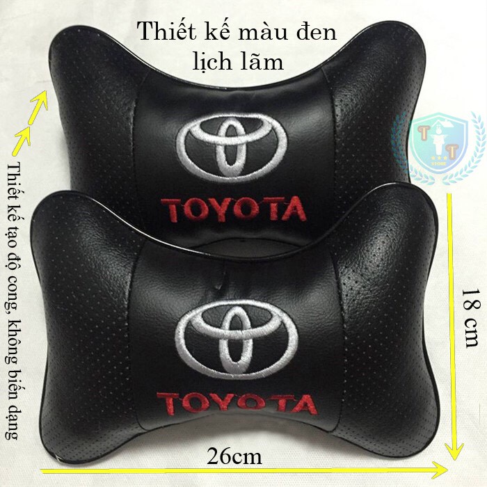 Gối tựa đầu bằng da cho ghế xe ô tô có gắn logo của các hãng xe | BigBuy360 - bigbuy360.vn