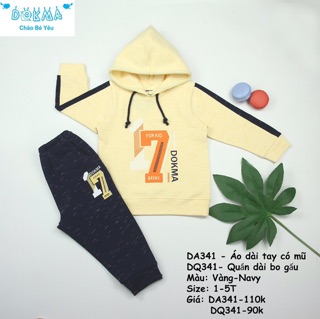 Bộ dài tay có mũ Dokma(1-5t)