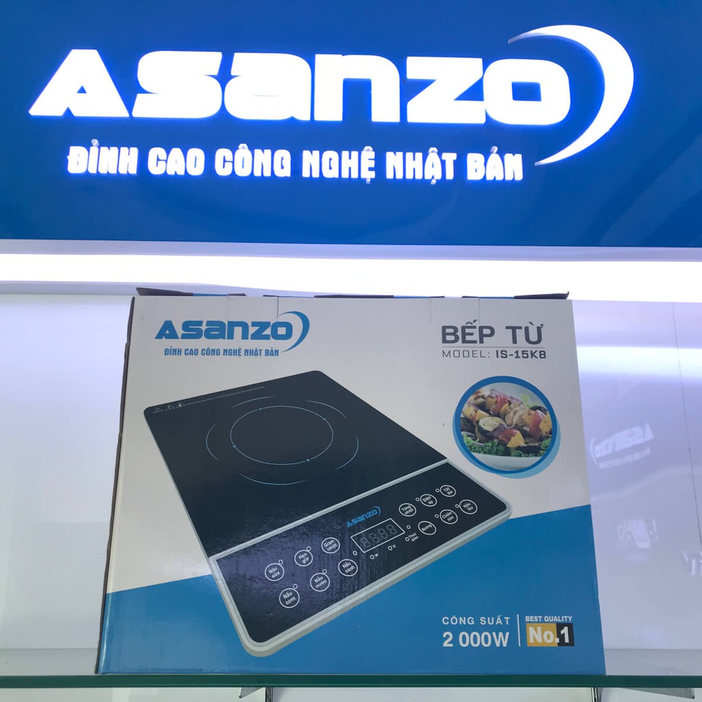 Bếp Điện Từ Asanzo Model IS-15K8 - Tặng kèm nồi lẩu