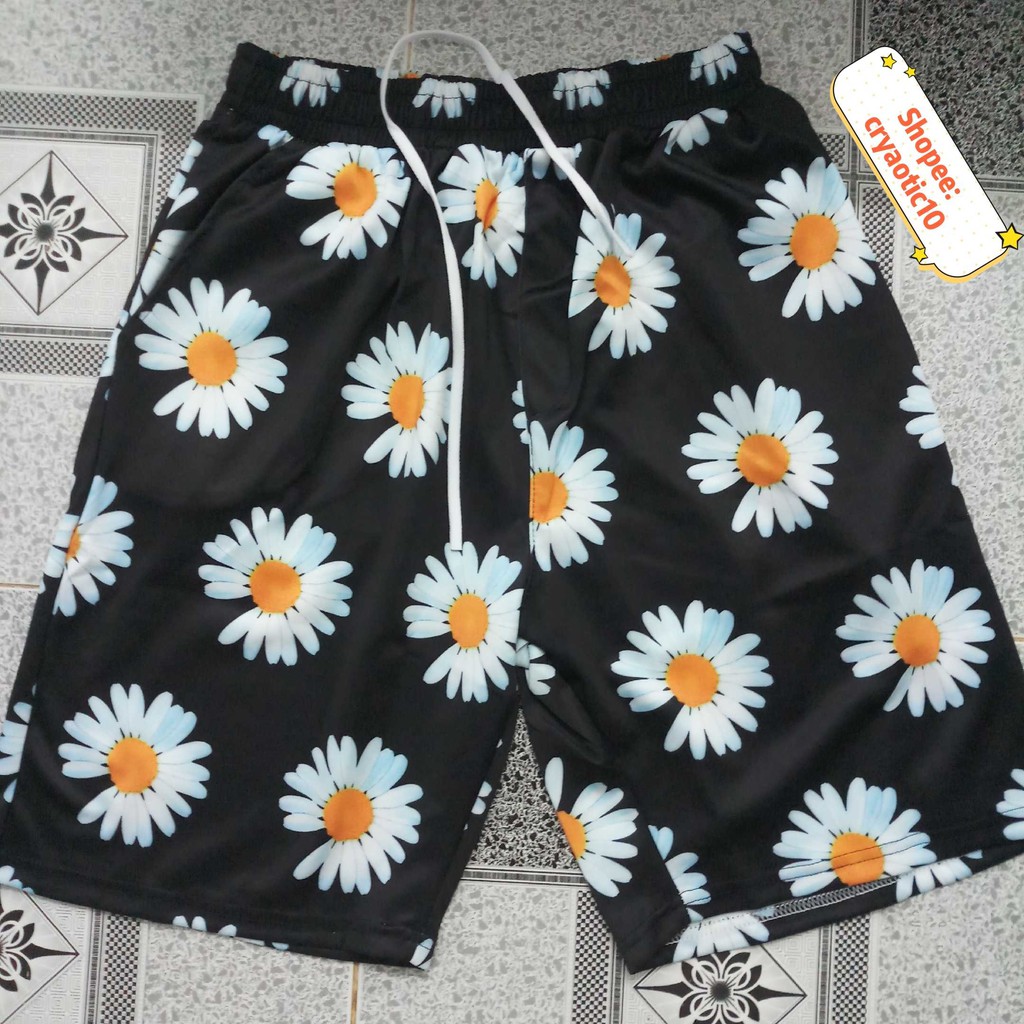 Quần short cartoon hoa cúc daisy short pant unisex cryaotic10